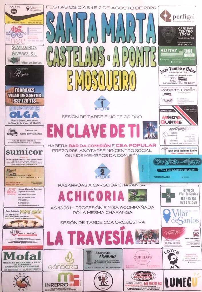 Santa Marta de Castelaos, A Ponte e Mosqueiro (2026) en Vilar de Santos