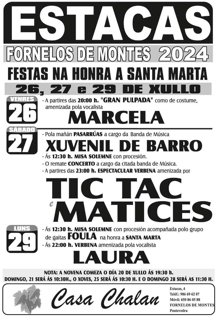 Santa Marta de Estacas en Fornelos de Montes