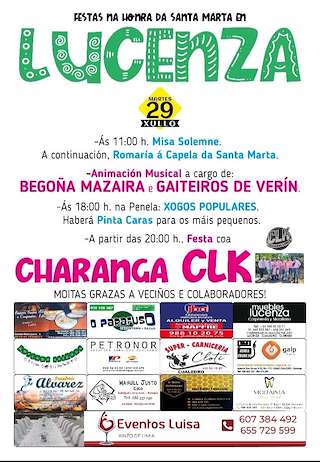 Fechas, información, programa, cartel, imágenes, mapa y ubicación de Santa Marta de Lucenza  en  Cualedro