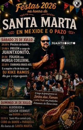 Fechas, información, programa, cartel, imágenes, mapa y ubicación de Santa Marta de Meixide (2026)  en  Bande