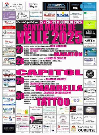 Fechas, información, programa, cartel, imágenes, mapa y ubicación de Santa Marta de Velle  en  Ourense