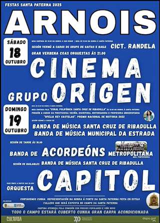 Fechas, información, programa, cartel, imágenes, mapa y ubicación de Santa Paterna de Arnois (2025)  en  A Estrada