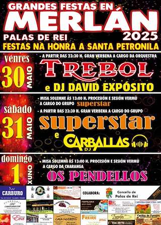 Fechas, información, programa, cartel, imágenes, mapa y ubicación de Santa Petronila de Merlán  en  Palas de Rei