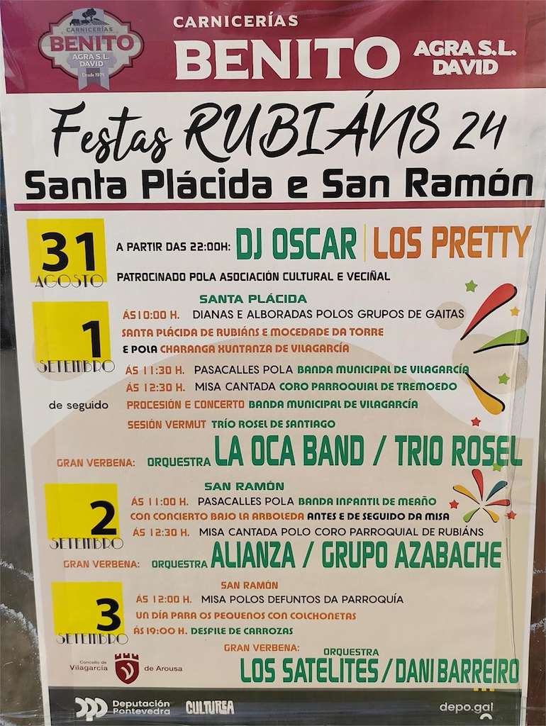 Santa Plácida y San Ramón de Rubiáns en Vilagarcía de Arousa