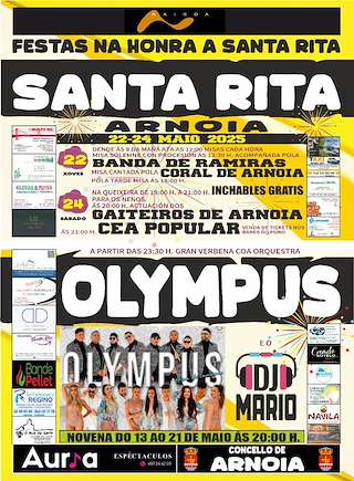 Fechas, información, programa, cartel, imágenes, mapa y ubicación de Santa Rita   en  A Arnoia