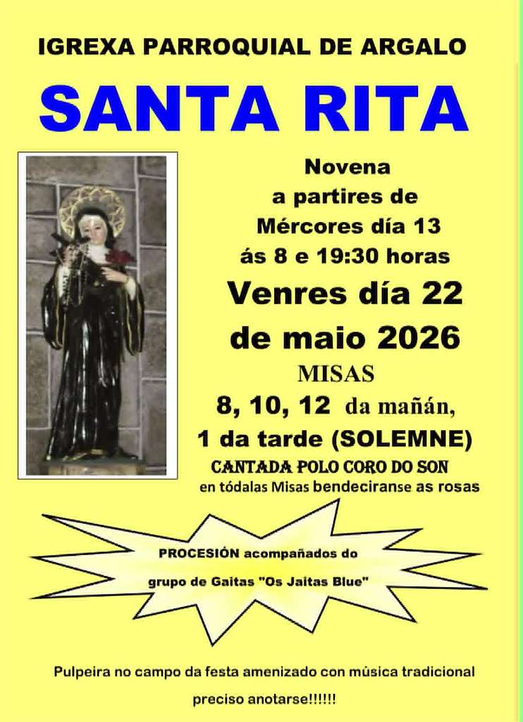 Santa Rita de Argalo (2026) en Noia