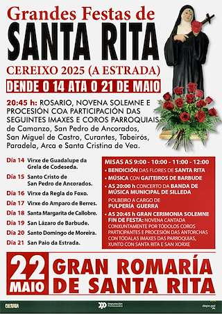 Fechas, información, programa, cartel, imágenes, mapa y ubicación de Santa Rita de Cereixo  en  A Estrada