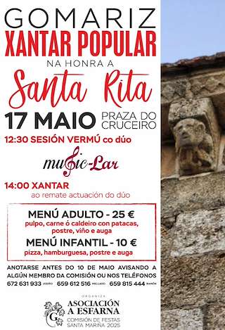 Fechas, información, programa, cartel, imágenes, mapa y ubicación de Santa Rita de Gomariz  en  Leiro