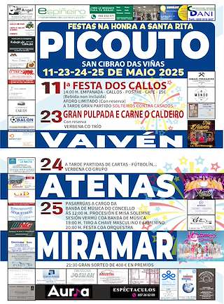 Fechas, información, programa, cartel, imágenes, mapa y ubicación de Santa Rita de Picouto  en  San Cibrao das Viñas