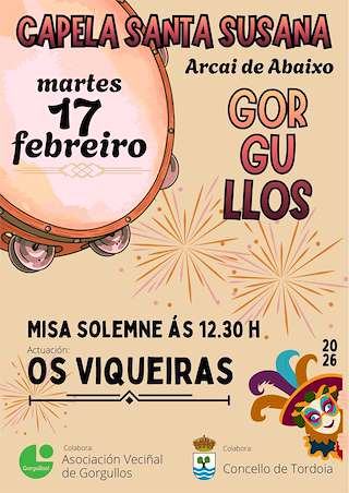 Fechas, información, programa, cartel, imágenes, mapa y ubicación de Santa Susana de Gorgullos (2026)  en  Tordoia