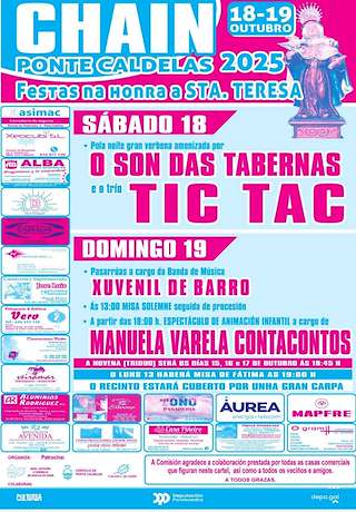 Fechas, información, programa, cartel, imágenes, mapa y ubicación de Santa Teresa de Chaín (2025)  en  Ponte Caldelas