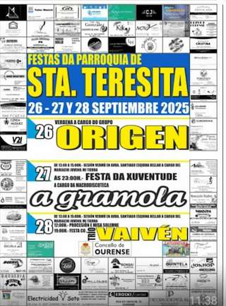 Fechas, información, programa, cartel, imágenes, mapa y ubicación de Santa Teresita (2025)  en  Ourense