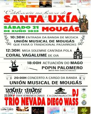 Fechas, información, programa, cartel, imágenes, mapa y ubicación de Santa Uxía de Mougás  en  Oia