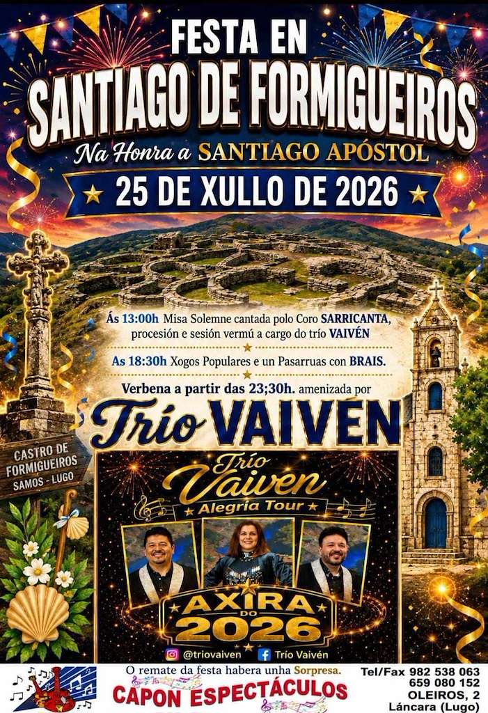 Santiago Apostol de Formigueiros (2026) en Samos