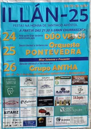 Fechas, información, programa, cartel, imágenes, mapa y ubicación de Santiago Apóstol de Illán  en  Begonte