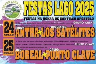 Fechas, información, programa, cartel, imágenes, mapa y ubicación de Santiago Apóstol de Lago  en  Valdoviño