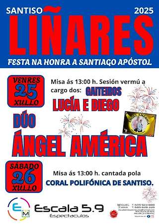 Fechas, información, programa, cartel, imágenes, mapa y ubicación de Santiago Apóstol de Liñares   en  Santiso