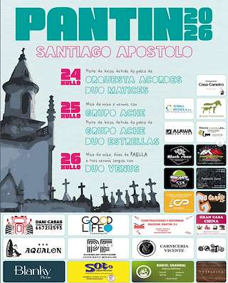 Fechas, información, programa, cartel, imágenes, mapa y ubicación de Santiago Apóstol de Pantín (2026)  en  Valdoviño