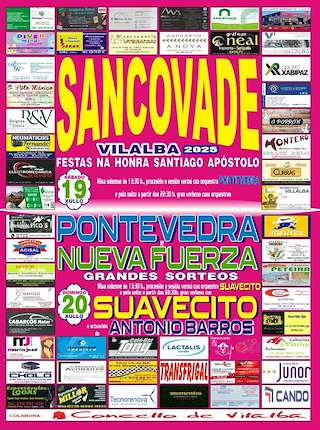 Fechas, información, programa, cartel, imágenes, mapa y ubicación de Santiago Apóstol de Sancovade  en  Vilalba