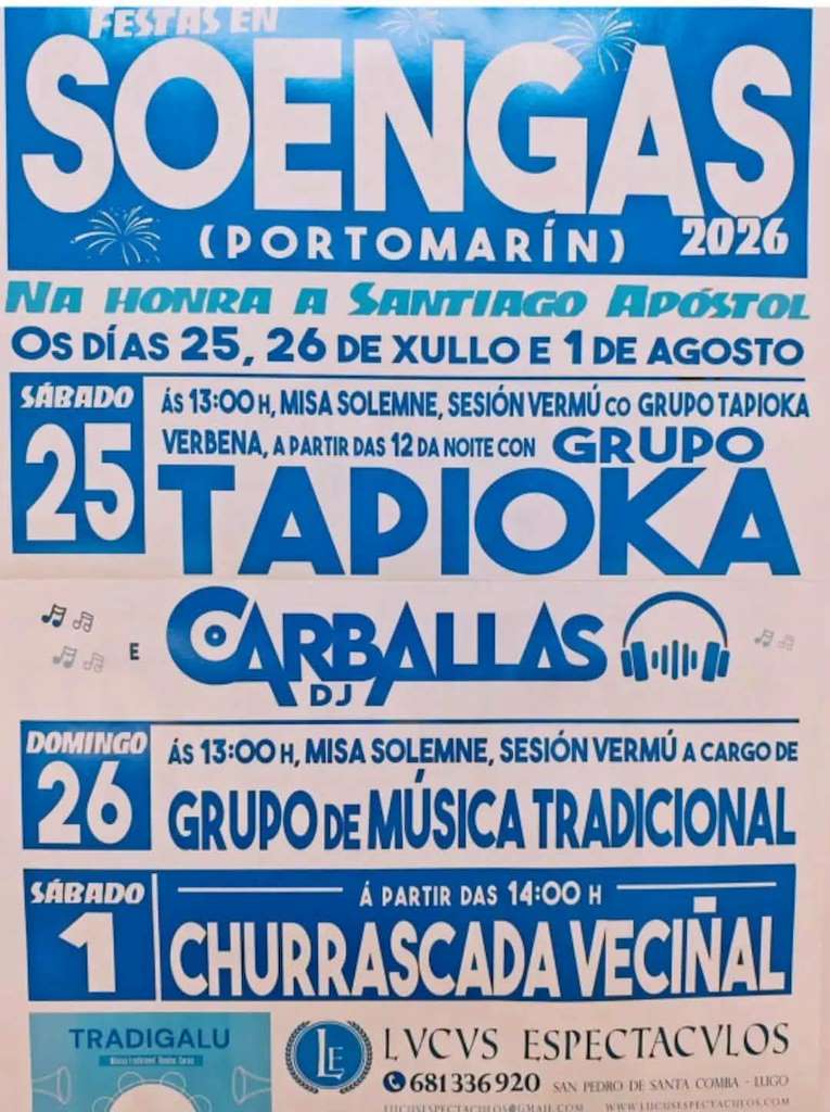 Santiago Apóstol de Soengas (2026) en Portomarín
