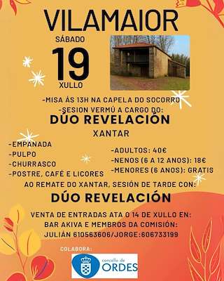Fechas, información, programa, cartel, imágenes, mapa y ubicación de Santiago Apóstol de Vilamaior  en  Ordes