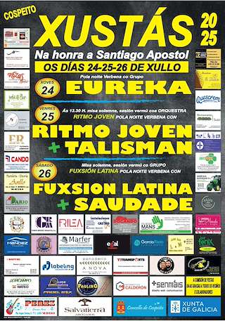 Fechas, información, programa, cartel, imágenes, mapa y ubicación de Santiago Apóstol de Xustás  en  Cospeito