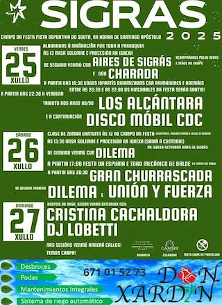 Fechas, información, programa, cartel, imágenes, mapa y ubicación de Santiago Apóstolo de Sigrás  en  Cambre