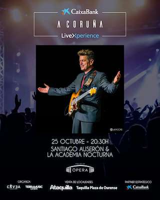 Fechas, información, programa, cartel, imágenes, mapa y ubicación de Santiago Auserón & La Academia Nocturna - A Coruña Live Experience (2025)