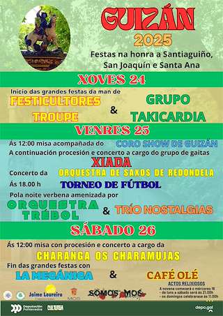 Fechas, información, programa, cartel, imágenes, mapa y ubicación de Santiaguiño e Santa Ana de Guizán  en  Mos
