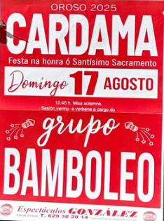 Fechas, información, programa, cartel, imágenes, mapa y ubicación de Santísimo Sacramento de Cardama  en  Oroso