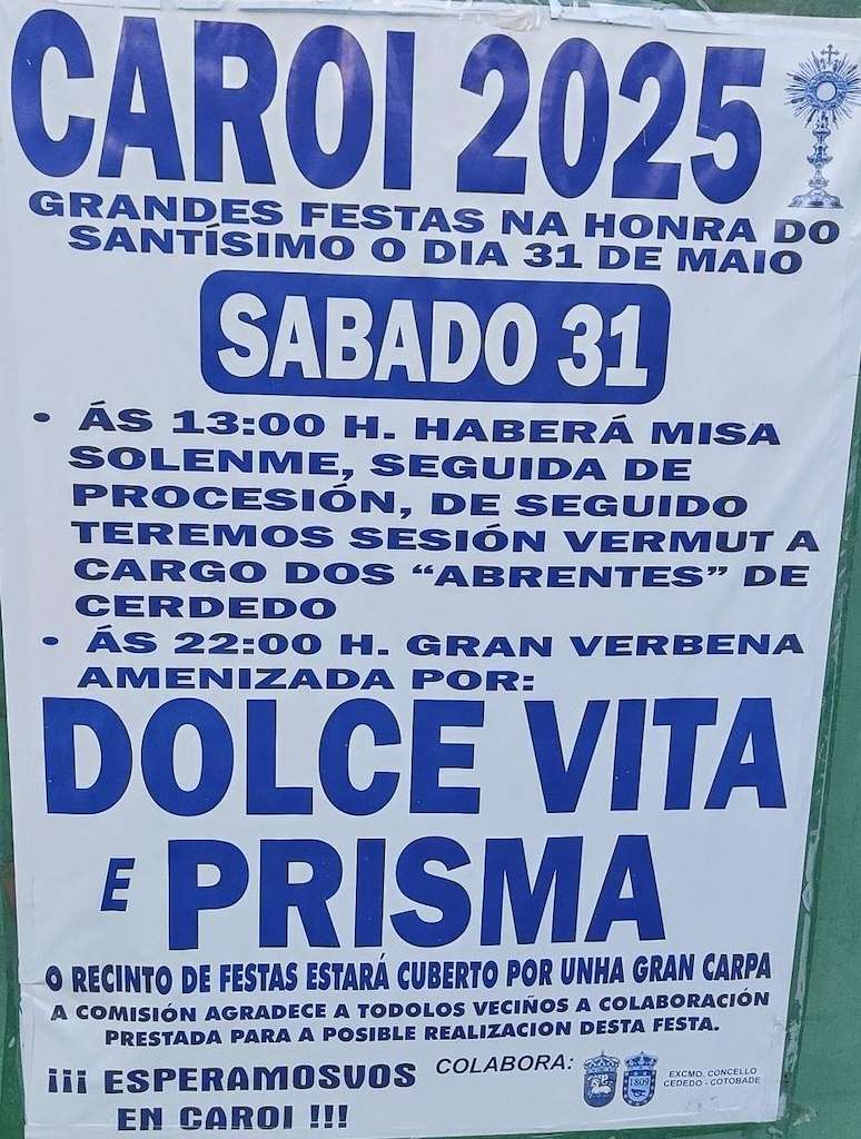 Santísimo Sacramento de Caroi (2025) en Cerdedo-Cotobade