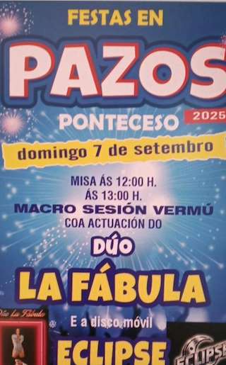 Fechas, información, programa, cartel, imágenes, mapa y ubicación de Santísimo Sacramento de Pazos  en  Ponteceso