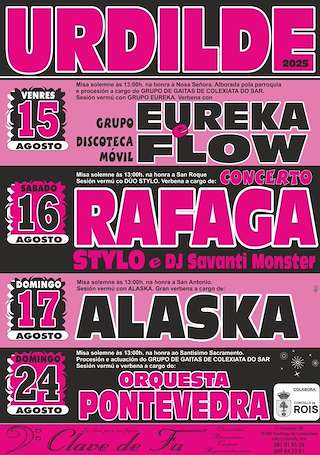 Fechas, información, programa, cartel, imágenes, mapa y ubicación de Santísimo Sacramento de Urdilde  en  Rois