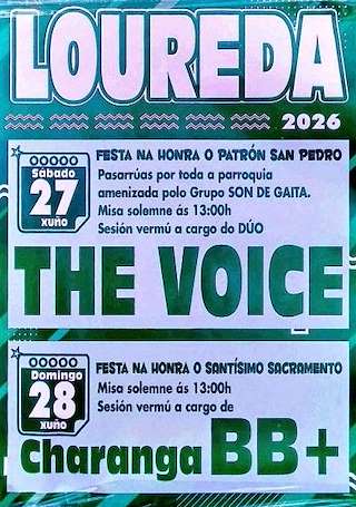 Fechas, información, programa, cartel, imágenes, mapa y ubicación de Santísimo Sacramento e San Pedro de Loureda (2026) en Boqueixón