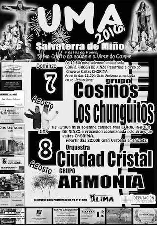 Santo Cristo da Saúde e a Virxe do Carme de Uma  en Salvaterra do Miño