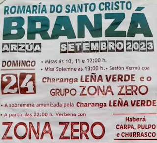 Santo Cristo de Branzá en Arzúa