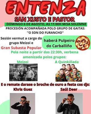 Santo Xusto e Pastor de Entenza en Salceda de Caselas