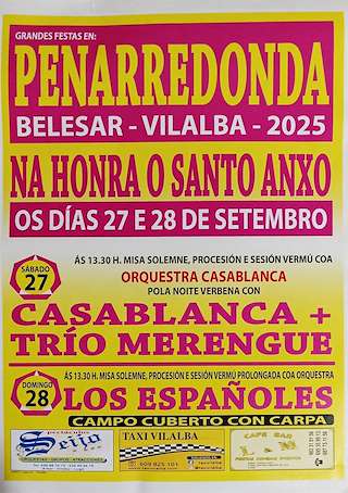 Fechas, información, programa, cartel, imágenes, mapa y ubicación de Santo Anxo de Penarredonda  en  Vilalba