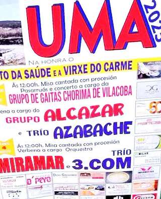 Fechas, información, programa, cartel, imágenes, mapa y ubicación de Santo Cristo da Saúde e a Virxe do Carme de Uma   en  Salvaterra do Miño