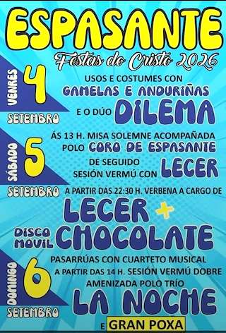 Fechas, información, programa, cartel, imágenes, mapa y ubicación de Santo Cristo de Espasante (2026) en Ortigueira