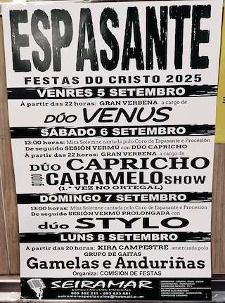 Fechas, información, programa, cartel, imágenes, mapa y ubicación de Santo Cristo de Espasante  en  Ortigueira