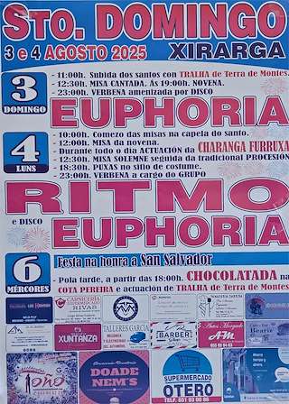 Fechas, información, programa, cartel, imágenes, mapa y ubicación de Santo Domingo de Xirarga  en  Beariz