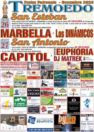 Fechas, información, programa, cartel, imágenes, mapa y ubicación de Santo Estevo e San Antón de Tremoedo (2025) en Vilanova de Arousa