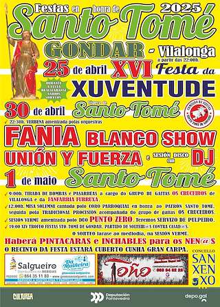 Fechas, información, programa, cartel, imágenes, mapa y ubicación de Santo Tomé de Gondar  en  Sanxenxo