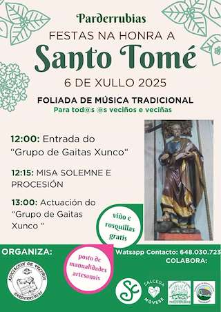 Fechas, información, programa, cartel, imágenes, mapa y ubicación de Santo Tomé de Parderrubias  en  Salceda de Caselas
