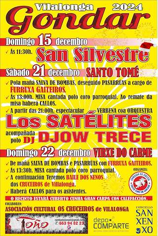 Fechas, información, programa, cartel, imágenes, mapa y ubicación de Santo Tomé e Virxe do Carme de Gondar   en  Sanxenxo