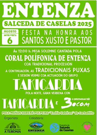 Fechas, información, programa, cartel, imágenes, mapa y ubicación de Santo Xusto e Pastor de Entenza  en  Salceda de Caselas