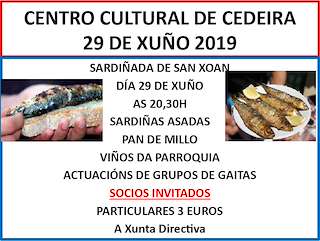 Sardiñada de San Xoán de Cedeira en Redondela