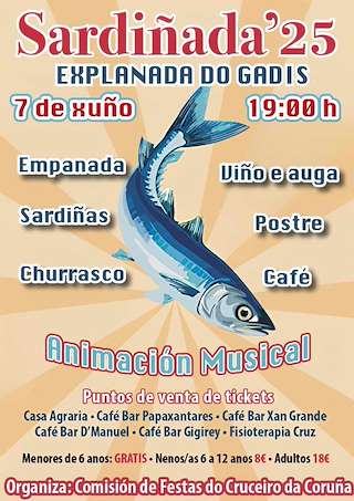 Fechas, información, programa, cartel, imágenes, mapa y ubicación de Sardiñada de Cruceiro da Coruña  en  Santiago de Compostela
