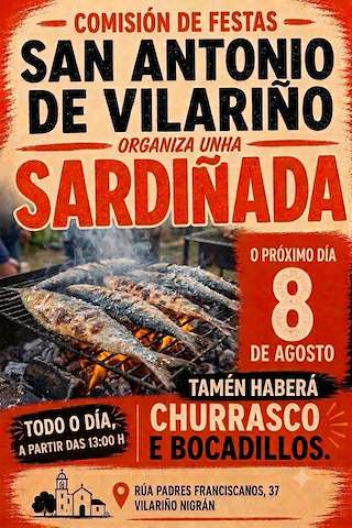 Fechas, información, programa, cartel, imágenes, mapa y ubicación de Sardiñada de San Antonio de Vilariño (2026)  en  Nigrán